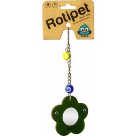 Rotipet Ahşap Çerçeveli Papatya Ayna Kuş Oyuncağı