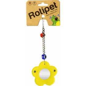 Rotipet Ahşap Çerçeveli Papatya Ayna Kuş Oyuncağı