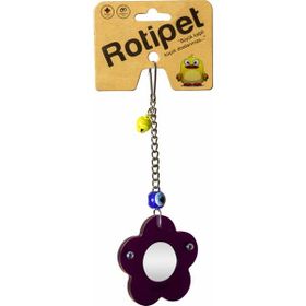 Rotipet Ahşap Çerçeveli Papatya Ayna Kuş Oyuncağı