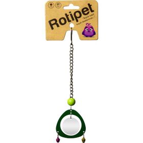 Rotipet Akrilik Aynalı Üçgen Sarkaç Kuş Oyuncağı
