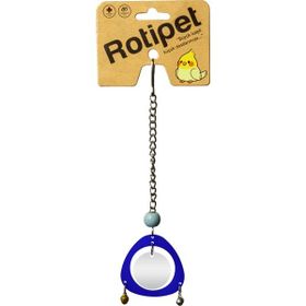 Rotipet Akrilik Aynalı Üçgen Sarkaç Kuş Oyuncağı