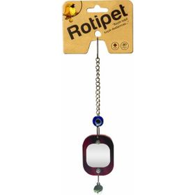 Rotipet Akrilik Çerçeveli Ayna Küçük Kuş Oyuncağı