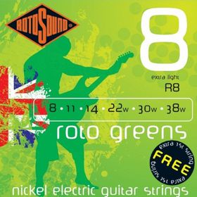 Rotosound R8 Yeşil Elektro Gitar Teli Seti