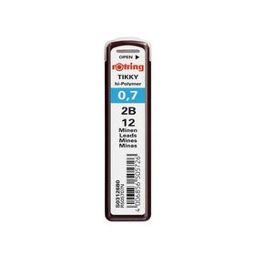 Rotring 0.7 mm 2B 12'li Yüksek Polimer Siyah Min Kalem Ucu