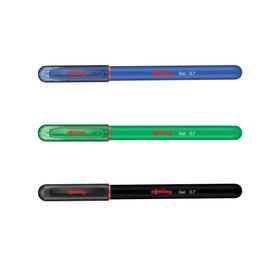 Rotring 0.7 mm Jel 3 Adet Siyah-Mavi-Yeşil Mürekkepli Kalem