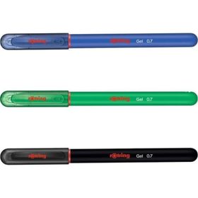 Rotring 0.7 mm Jel 3 Adet Siyah-Mavi-Yeşil Mürekkepli Kalem