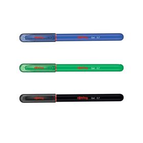 Rotring 0.7 mm Jel 3 Adet Siyah-Mavi-Yeşil Mürekkepli Kalem