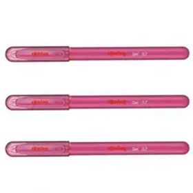 Rotring 0.7 mm Pembe 3'lü Jel Mürekkepli Tükenmez Kalem
