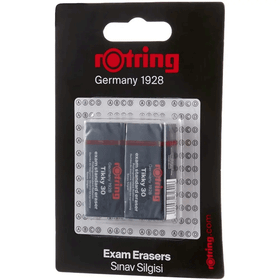 Rotring 2'li Paket Orta Boy Sınav Silgisi siyah