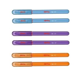 Rotring 6'lı (Mavi-Turuncu-Mor) Jel Mürekkepli Tükenmez Kalem