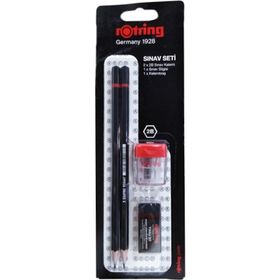 Rotring Blister 2B Sınav Kurşun Kalemi + Silgi + Kalemtıraş