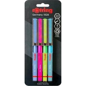 Rotring Liner 4 Renk 0.4 mm Keçe Uçlu Kalem