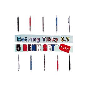 Rotring Tikky 0.7 mm 5 Renk Set Versatil Uçlu Kalem