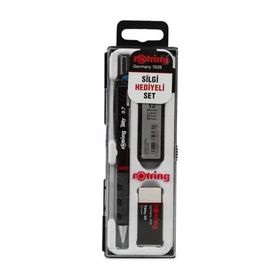 Rotring Tikky 0.7 mm Siyah Versatil Kalem + Silgi + Uç Okul Seti