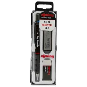 Rotring Tikky RD 0.7 mm Kahverengi Versatil Kalem + Silgi + 0.7 mm Kalem Ucu Okul Seti