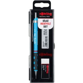 Rotring Tikky Uç Ve Silgi Seti, 0.7 mm Kalem 2b Uç Orta Boy Silgi Mekanik Kurşun Kalem