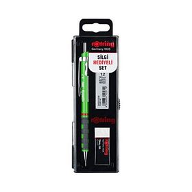 Rotring Tikky Uç Ve Silgi Seti, 0.7 mm Kalem 2b Uç Orta Boy Silgi Mekanik Kurşun Kalem