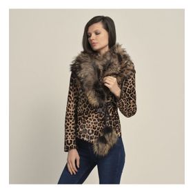 Rouge P253LK Leopar Kadın Mont