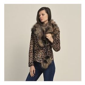 Rouge P253LK Leopar Kadın Mont