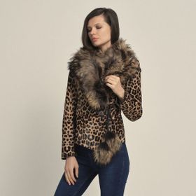 Rouge P253LK Leopar Kadın Mont