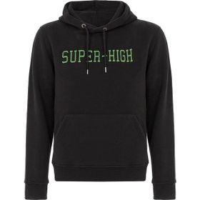 Routefield RFHARDY2122 Hardy Kapüşonlu Normal Kalıp Desenli Siyah Erkek Sweatshirt