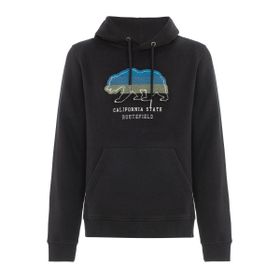 Routefield RFHARDY2122 Hardy Kapüşonlu Normal Kalıp Desenli Siyah Erkek Sweatshirt