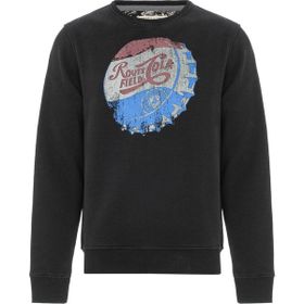 Routefield RFHOLY2122 Holy Bisiklet Yaka Normal Kalıp Desenli Siyah Erkek Sweatshirt