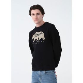 Routefield RFHOME2223-001 Home Siyah Erkek Sweatshirt