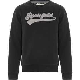 Routefield RFHOOK2122 Hook Bisiklet Yaka Normal Kalıp Desenli Siyah Erkek Sweatshirt