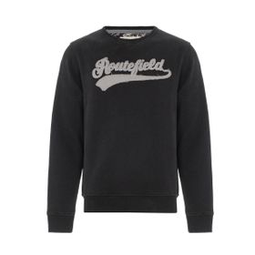 Routefield RFHOOK2122 Hook Bisiklet Yaka Normal Kalıp Desenli Siyah Erkek Sweatshirt