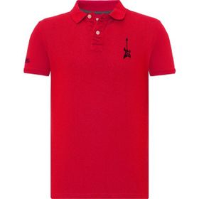 Routefield RFPUNK23 Punk Bordo Polo Erkek T-shirt