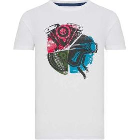Routefield RFTYRE23 Tyre Beyaz Erkek T-shirt