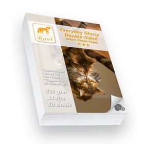 Rovi Everyday 220 gsm 50 yp A4 Parlak Çift Taraflı Fotoğraf Kağıdı