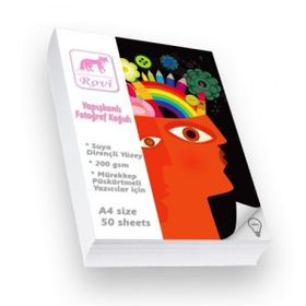 Rovi Fine Art A4 200 gr 50 Adet Yapışkanlı Fotoğraf Kağıdı
