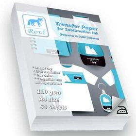 Rovi Polyester-Seramik-Metal 110 gsm 50 yp A4 Transfer Kağıdı