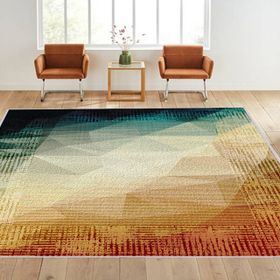 Rovigo Home RVG1607 Dijital Baskı Kaymaz Taban 100x200 cm Salon Halı