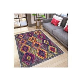 Rovigo Home RVG1617 Dijital Baskı Kaymaz Taban 100x200 cm Salon Halı