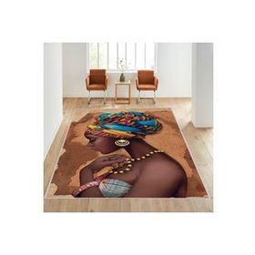 Rovigo Home RVG1621 Dijital Baskı Kaymaz Taban 100x200 cm Salon Halı