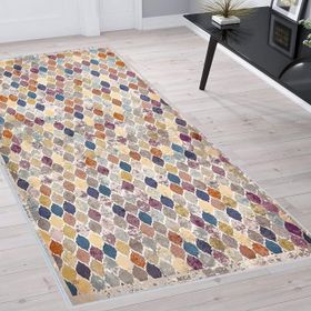 Rovigo Home RVG1628 Dijital Baskı Kaymaz Taban 100x150 cm Salon Halı