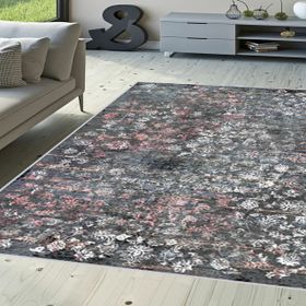 Rovigo Home RVG1635-HT698 Dijital Baskı Kaymaz Taban 160x230 cm Salon Halı