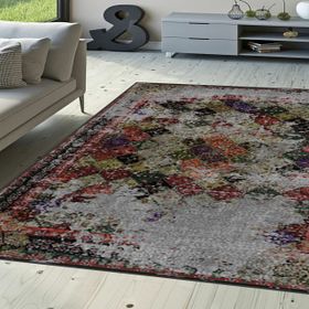 Rovigo Home RVG1639-HY1204 Dijital Baskı Kaymaz Taban 160x230 cm Salon Halı
