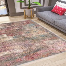 Rovigo Home RVG1646-HT134 Dijital Baskı Kaymaz Taban 160x230 cm Salon Halı