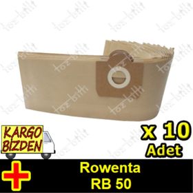 Rowenta RB 50 10 Adet Uyumlu Süpürge Toz Torbası