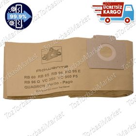 Rowenta RU 555 Rain Power Kağıt Toz 10 Adet Süpürge Torbası