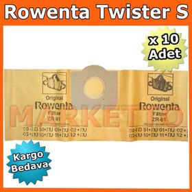 Rowenta Twister S 10 Adet Uyumlu Süpürge Toz Torbası