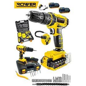 Rowermax Alman Tech 99880VFX Darbeli Ultimate Metal Şanzıman Çift Akülü 24 Parça Şarjlı Matkap