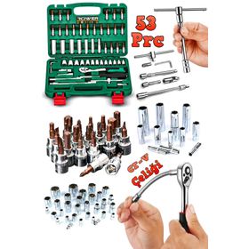 Rowermax ROWERMAX 53 PRC 53 Parça 1/4 Cırcırlı Lokma Anahtar Takımı Bits Uç Seti