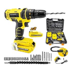 Rowermax RWRX-3069 Çift Akülü XT-Rail Metal Şanzıman Darbeli Matkap + 27 Parçalı Set