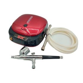 Rox 0066 Akülü Airbrush Kompresör Mini Boya Tabancası Seti