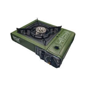 Rox 0188 Haki Yeşil Rüzgarlıklı Ekstra Gaz Girişli Tekli Portatif Kamp Ocağı